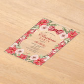 Elegantes Coquette Floral Weihnachten Party Acryleinladungen (Ablage )