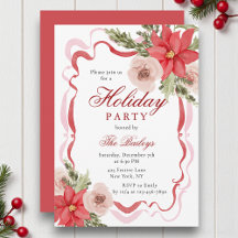 Elegantes Coquette Floral Weihnachten Party