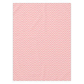 Elegantes Coral Chevrons Muster Tischdecke (Vorderseite)