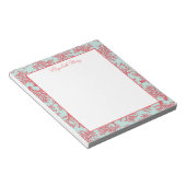 Elegantes Coral Pattern Notepad Notizblock (angewinkelt)