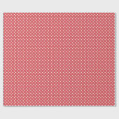 Elegantes Coral Pink Red Polka Dots Muster Geschenkpapier (Flach)