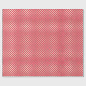 Elegantes Coral Pink Red Polka Dots Muster Geschenkpapier (Flach)