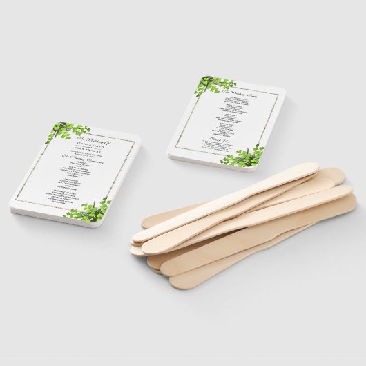 Elegantes Corner Fern Dekoration Hochzeitsprogramm Fächer (Non-assembled)