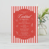 Elegantes Corporate Christmas Cocktail Party Einladung (Stehend Vorderseite)