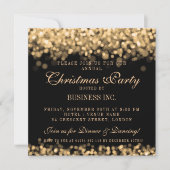 Elegantes Corporate Christmas Party Gold Einladung (Vorderseite)