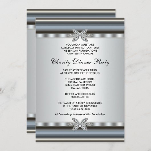 Elegantes Corporate Event Einladung (Vorne/Hinten)