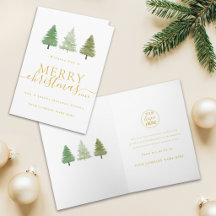 Elegantes Corporate Merry Christmas Gold Schrift L
