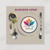 Elegantes Cosmetic-Arrangement Display Quadratische Visitenkarte (Vorderseite)