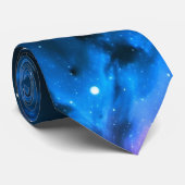 Elegantes Cosmic Starry Night Sky Muster Krawatte (Gerollt)