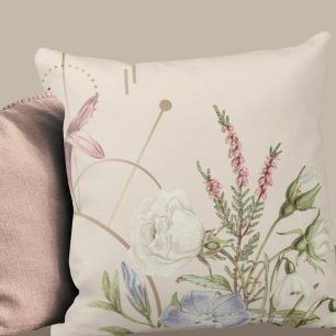 Elegantes Cottage-Ästhetik-Blumendesign Kissen