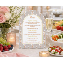 Elegantes Cotton Floral Arch Baby Shower Menü