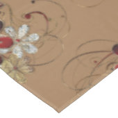 Elegantes Cotton Tablecloth Rot/Silber/Gold Tischdecke (Schrägansicht)