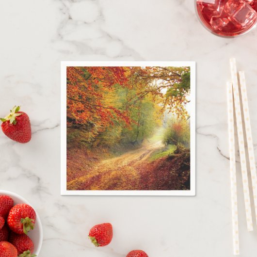 Elegantes Country Fall Theme Paper Napkin Serviette (Beispiel)