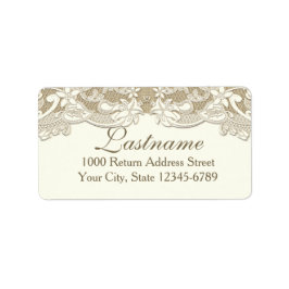 Elegantes Country Floral und Burlap Adressaufkleber