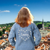 Elegantes Country Heart & Daisy Blume Denim Jacket Jeansjacke