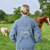 Elegantes Country Heart & Daisy Blume Denim Jacket Jeansjacke