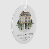 Elegantes Country Manor Wedding Foto Keepake Ornament (Vorderseite)