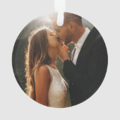 Elegantes Country Manor Wedding Foto Keepake Ornament (Rückseite)