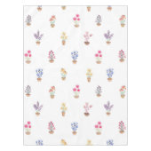 Elegantes Country Potted Blume Wasserfarbmuster Tischdecke (Vorderseite)