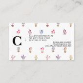 Elegantes Country Potted Blume Wasserfarbmuster Visitenkarte (Rückseite)