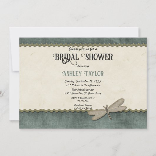 Elegantes Country Simple Script Modernes Brautpart Einladung (Vorderseite)