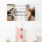 Elegantes Couple Brautparty 2 Foto Banner (Insitu)