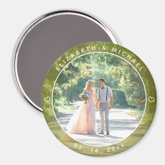 Elegantes Couple Foto Frühjahr Sommer-Gastgeschenk Magnet (Vorderseite/Rückseite)