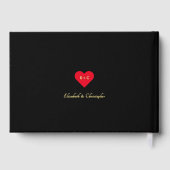 Elegantes Couple Foto Hochzeiten Jubiläum Keepake Gästebuch (Rückseite)