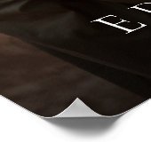 Elegantes Couple Foto Wedding Welcome Sign Poster (Ecke)