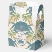 Elegantes Crab Feast Watercolor Blue Crabs, Seashe Geschenkschachtel (Geöffnet)