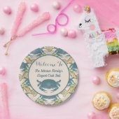 Elegantes Crab Feast Watercolor Blue Crabs, Seashe Pappteller (Party)