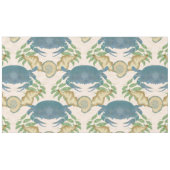 Elegantes Crab Feast Watercolor Blue Crabs, Seashe Tischdecke (Vorderseite (Horizontal))