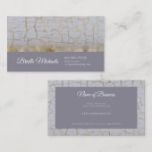 Elegantes Cracked Paint Dusty Lavender Gold Foil Visitenkarte (Vorne/Hinten)