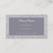 Elegantes Cracked Paint Dusty Lavender Gold Foil Visitenkarte (Rückseite)