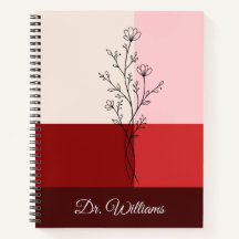 Elegantes Cranberry-Rot-Tagebuch für Frauen und Ab