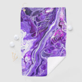 Elegantes Crazy Lace Agate 7 - Ultra Violet Lila Golfhandtuch (Insitu)