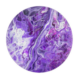 Elegantes Crazy Lace Agate 7 - Ultra Violet Lila Schneidebrett