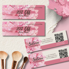 Elegantes Cream Blush Pink Floral Makeup Studio