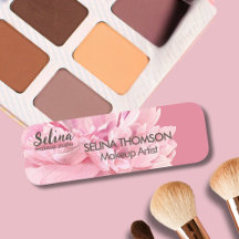 Elegantes Cream Blush Pink Floral Makeup Studio