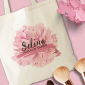 Elegantes Cream Blush Pink Floral Makeup Studio Tragetasche
