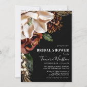 Elegantes Cream Magnolia Rust Black Brautparty Einladung (Vorderseite)