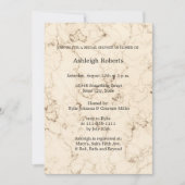 Elegantes Cream Marble Brautparty Einladung (Vorderseite)