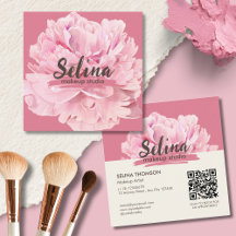 Elegantes Cream Pink Floral Makeup Studio