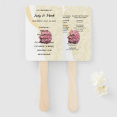 Elegantes Cream Wedding Gown Programm Fächer (Vorne und Hinten)