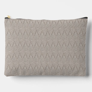 Elegantes Creme-Faux-Diamant-Strickmuster Zubehörtasche