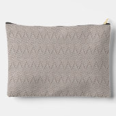 Elegantes Creme-Faux-Diamant-Strickmuster  Zubehörtasche (Rückseite)