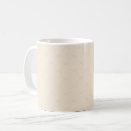 Elegantes Creme-Muster im Art Deco-Stil. Kaffeetasse (Vorderseite Links)