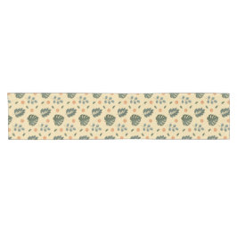 Elegantes Creme-Salbei-Grün-Botanik Kurzer Tischläufer