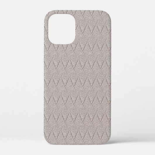 Elegantes cremefarbenes Faux-Diamant-Strickmuster Case-Mate iPhone Hülle (Rückseite)