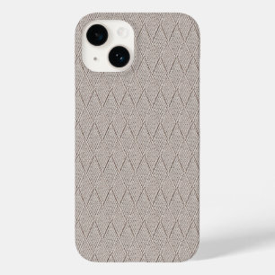 Elegantes cremefarbenes Faux-Diamant-Strickmuster Case-Mate iPhone 14 Hülle